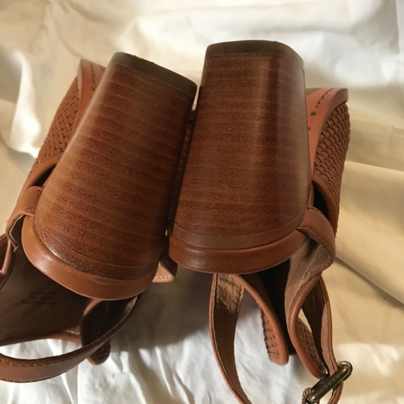 Frye Leather Embossed Block Heel Peep Toe Bootie, Size 8 - Picture 4 of 4